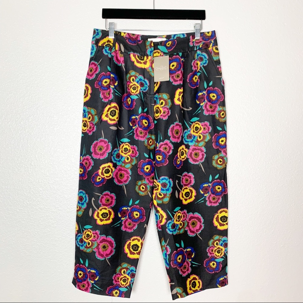 Anthropologie Coreylynncalter | Floral Silk pants